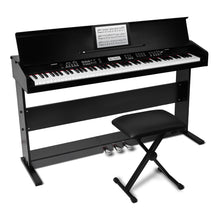 Cargar imagen en el visor de la galería, Alesis Virtue Black - Piano digital de 88 teclas con soporte y banco ajustable
